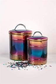 img 1 attached to Amici Rainbow Metal Canister – Decorative Storage Container with Luster Finish, Gasket Lined Lid and 38 Ounce Capacity (Medium)