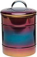 amici rainbow metal canister – decorative storage container with luster finish, gasket lined lid and 38 ounce capacity (medium) логотип