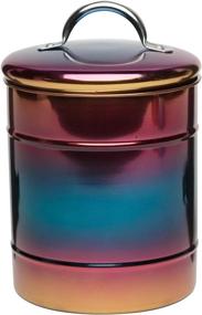 img 2 attached to Amici Rainbow Metal Canister – Decorative Storage Container with Luster Finish, Gasket Lined Lid and 38 Ounce Capacity (Medium)