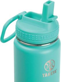 img 3 attached to 💧 Stay Hydrated on-the-go: Takeya Actives Insulated Stainless Steel Water Bottle with Straw Lid, 24 oz, Teal