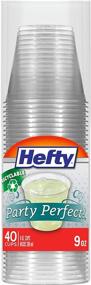 img 1 attached to 🥤 Hefty Party Perfect Clear Plastic Cups, 9 Ounce, 480 Total - Pack of 12 (40 Count)