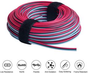 img 2 attached to 🔌 80ft (24m) LED Extension Wire 20 AWG for WS2812B WS2811 Addressable Dream Color Tape Light: 3 Conductor Electrical Cable for Digital IC Tape Light