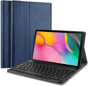 img 4 attached to 🔵 ProCase Slim Keyboard Case for Galaxy Tab A 10.1 2019 T510 T515 T517, Lightweight Shell Cover with Detachable Wireless Keyboard for Galaxy Tab A 10.1 SM-T510 SM-T515 SM-T517 2019 - Navy