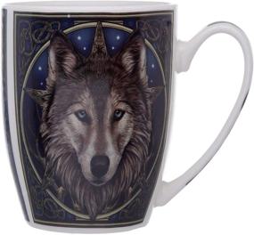 img 4 attached to 🐺 Exquisite Lisa Parker Wolf Head Bone China Mug: A Perfect Blend of Elegance and Majestic Wildlife