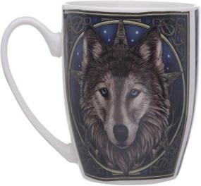 img 2 attached to 🐺 Exquisite Lisa Parker Wolf Head Bone China Mug: A Perfect Blend of Elegance and Majestic Wildlife