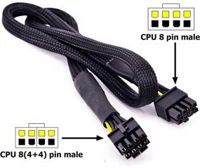 img 1 attached to 💻 Кабель адаптера TeamProfitcom CPU 8 Pin Male to CPU 8(4+4) Pin Male - Совместимость с модульным блоком питания EVGA, длина 32 дюйма
