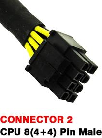 img 2 attached to 💻 Кабель адаптера TeamProfitcom CPU 8 Pin Male to CPU 8(4+4) Pin Male - Совместимость с модульным блоком питания EVGA, длина 32 дюйма
