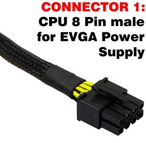 img 3 attached to 💻 Кабель адаптера TeamProfitcom CPU 8 Pin Male to CPU 8(4+4) Pin Male - Совместимость с модульным блоком питания EVGA, длина 32 дюйма