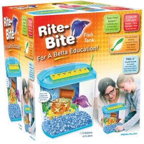 img 3 attached to Discover the Penn Plax Rite-Bite Educational Tank: A 1st Fish Tank for Children, Ideal for Betta Education with Adult Supervision