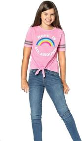 img 3 attached to 👚 Dawn Crew Neck Tie-Front Tees: Stylish Girls Shirts Tops Infused with Faith, Made in USA