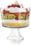 🍨 crystal trifle bowl with stand - anchor hocking monaco footed, set of 1 logo