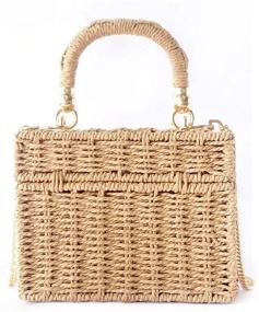 img 2 attached to Handwoven Vintage Natural Handbag Vacation