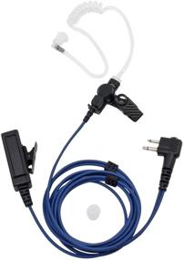 img 4 attached to 🎧 abcGood2 Pin Surveillance Earpiece Headset with PTT Mic for Motorola 2 Way Radio CP200, CP185, CP200D, GP300, CLS1110, CLS1410 - Blue