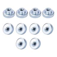 🔩 uxcell knurled thumb nuts - m3 round knobs with zinc plating - pack of 10: durable and convenient fastening solutions логотип