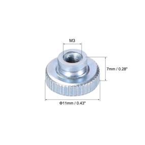 img 1 attached to 🔩 uxcell Knurled Thumb Nuts - M3 Round Knobs with Zinc Plating - Pack of 10: Durable and Convenient Fastening Solutions