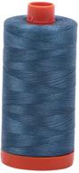 🧵 aurifil a1050-4644 mako cotton thread solid 50wt 1422yds, smoke blue: superior quality thread for all sewing projects logo