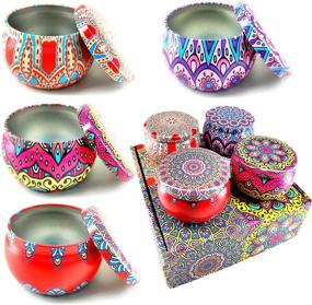 img 4 attached to Zariocy Reusable Bohemian Containers Decorate