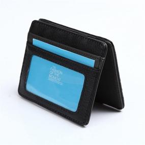 img 1 attached to Stylish and Functional YCM020201 Leather Holders: Ideal for Shopping, Business, and Men's Accessories, Wallets, Card Cases & Money Organizers