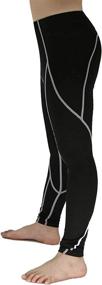 img 2 attached to 🏃 Boys Compression Leggings: Perfect Sportswear for Running, Hockey & Football - Athletic Base Layer Pants for Kids