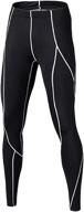 🏃 boys compression leggings: perfect sportswear for running, hockey & football - athletic base layer pants for kids логотип