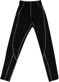 img 1 attached to 🏃 Boys Compression Leggings: Perfect Sportswear for Running, Hockey & Football - Athletic Base Layer Pants for Kids