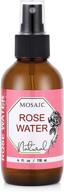 🌹 organic pure rosewater for hair and skin, face toner, natural hair moisturizer, alcohol-free, vegan 4 oz(1 bottle) logo