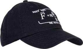 img 3 attached to 🧢 Ann Arbor T-shirt Co. Funny Physics Baseball Dad Hat Black: May The (F=mdv/dt) Be with You - Men & Women's Science Cap