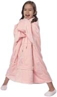 reluxie oversized pink blanket hoodie for kids - microfiber wearable blanket for girls and boys, teens - hooded kids sweatshirt, one size fits all - the ultimate gift logo