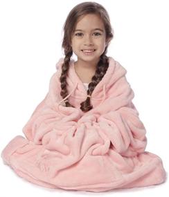 img 3 attached to Reluxie Oversized Pink Blanket Hoodie for Kids - Microfiber Wearable Blanket for Girls and Boys, Teens - Hooded Kids Sweatshirt, One Size Fits All - The Ultimate Gift
