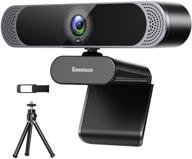 📷 sansisco 8mp usb webcam with microphone | 2021 | autofocus | sony sensor | privacy cover | tripod | plug and play | streaming | pc desktop/laptop/zoom/skype | 4k hd webcam logo