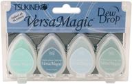 🎨 versamagic dew drop inkpad bundle: 4-pack of all kinds, seashore shades logo