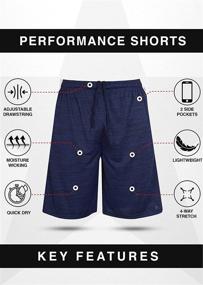 img 2 attached to 🏋️ Premium 4-Pack Reset Men's Dri-Fit Color Block Mesh Gym Shorts with Pockets - Top Quality Athletic Shorts