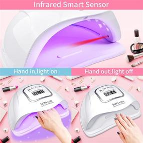 img 2 attached to 120W UV LED Gel Nail Lamp: Fast Curing, 45 Beads, Lightweight Nail Dryer for Salon and Home Use