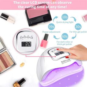 img 3 attached to 120W UV LED Gel Nail Lamp: Fast Curing, 45 Beads, Lightweight Nail Dryer for Salon and Home Use