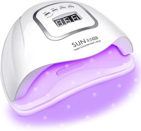img 4 attached to 120W UV LED Gel Nail Lamp: Fast Curing, 45 Beads, Lightweight Nail Dryer for Salon and Home Use