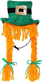 img 3 attached to St. Patrick's Day Girl Pet Costume Hat with Braids by Rubie's - Small/Medium Size, Multicolor