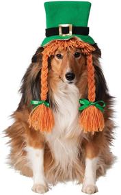 img 4 attached to St. Patrick's Day Girl Pet Costume Hat with Braids by Rubie's - Small/Medium Size, Multicolor