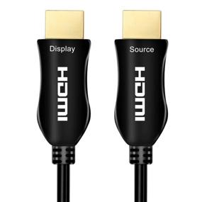 img 4 attached to 🔌 100 Футовый Волоконно-оптический HDMI-кабель 4K - Высокоскоростной Ultra HD, 18Гб/с, 4K 60Гц (4:4:4 HDR10 HDCP2.2), 1440p 144Гц - Односторонний шнур для Apple TV, PS4, Xbox One