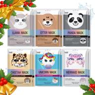 🎁 epielle character sheet masks - animal spa mask for all skin types - spa gifts for women - birthday party gift for her kids - spa day party - girls night - christmas party favors - stocking stuffers - assorted character mask 12-pack logo