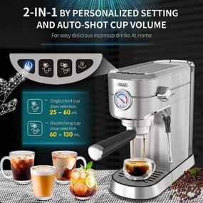 img 3 attached to ☕ Gevi 20 Bar Espresso Coffee Machine with Milk Frother and Steam Wand for Espresso, Latte, and Cappuccino - Stainless Steel, 35 oz Removable Water Tank