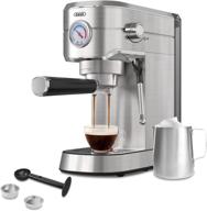 ☕ gevi 20 bar espresso coffee machine with milk frother and steam wand for espresso, latte, and cappuccino - stainless steel, 35 oz removable water tank logo