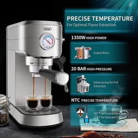 img 1 attached to ☕ Gevi 20 Bar Espresso Coffee Machine with Milk Frother and Steam Wand for Espresso, Latte, and Cappuccino - Stainless Steel, 35 oz Removable Water Tank