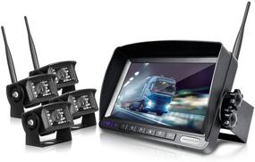 img 4 attached to 🚚 ZEROXCLUB Digital Wireless Backup Camera System: IP69 Waterproof, No Interference, 7'' Wireless Monitor for Truck/Semi-Trailer/RV/Box Truck