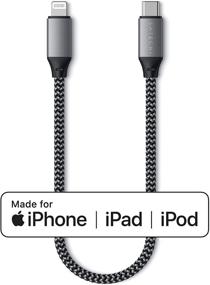 img 3 attached to 🔌 Satechi MFi Certified 10 Inch USB-C to Lightning Charging Cable - Compatible with iPhone 12 Pro Max/12 Mini/12, 11 Pro Max/11 Pro/11, XS Max/XS/XR/X, 8 Plus/8