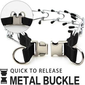 img 3 attached to DEYACE Heavy Duty Pinch Collar Set: No Pull Training for Large Dogs - Dog Leash and Prong Collar Combo