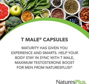 img 2 attached to 💪 NaturesPlus T Male: Natural Testosterone Boost for Men - Enhance Muscle Gain, Stamina & Sexual Health! Gluten-Free, Vegetarian Capsules - 60 Count