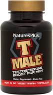 💪 naturesplus t male: natural testosterone boost for men - enhance muscle gain, stamina & sexual health! gluten-free, vegetarian capsules - 60 count logo