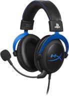 🎧 hyperx cloud - official playstation licensed gaming headset for ps4 and ps5 with in-line audio control, detachable noise-canceling mic, comfortable memory foam - black logo