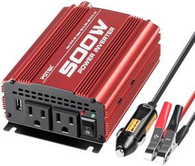 img 4 attached to 🚗 POTEK 500W Car Power Inverter: Convert DC 12V to AC 110V with Dual AC Outlets and USB Port (2A)