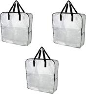 🛍️ ikea dimpa 3 pcs extra large storage bag: clear, heavy-duty bags for moth and moisture protection logo